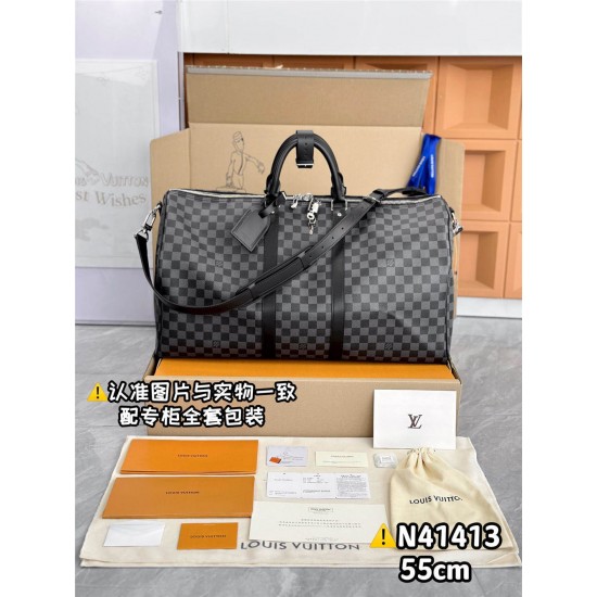 Louis Vuitton KEEPALL BANDOULIÈRE 55  N41418  55 x 31 x 24cm