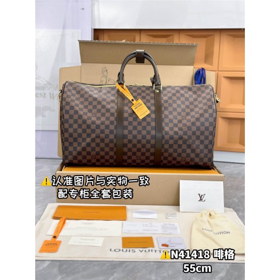 Louis Vuitton KEEPALL BANDOULIÈRE 55   N41418  55 x 31 x 24cm