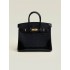 Hermes birkin 25cm  leather black crocodile