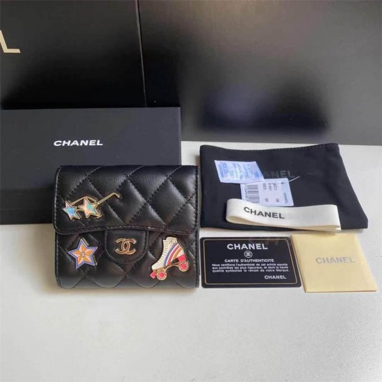 Chanel  wallet 10*11cm black