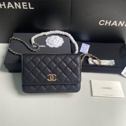 Chanel WOC black bag 19.5*12*3.5cm caviar