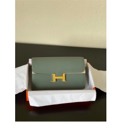 Hermes Constance Togo 20.5x13 x 2cm blue gold