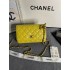 Chanel WOC gold ball 19cm yellow lambskin