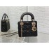 Dior lady dior 17cm lambskin black