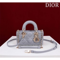 Dior Lady D-Joy super mini 16.5*10*6cm grey