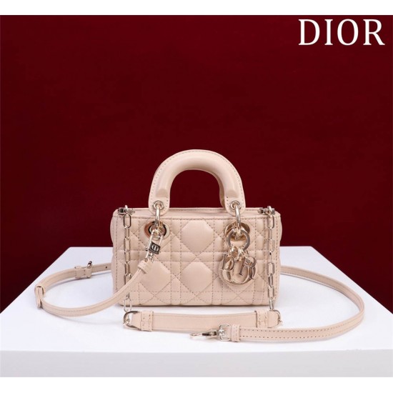 Dior Lady D-Joy super mini 16.5*10*6cm pink