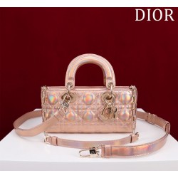 Dior Lady D-Joy lambskin pink 22.5*12*6cm medium