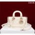 Dior Lady D-Joy patent white 22.5*12*6cm medium