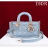 Dior Lady D-Joy lambskin blue 26 x 13.5 x 5cm 