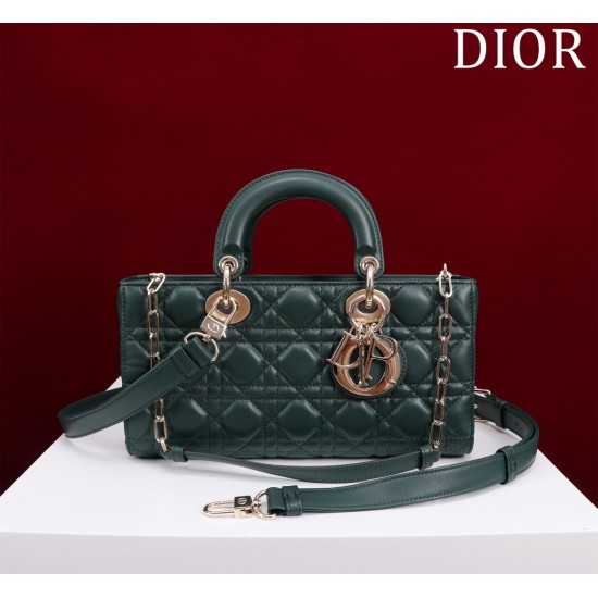 Dior Lady D-Joy lambskin green 26 x 13.5 x 5cm 