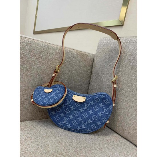 Louis Vuitton CROISSANT M46856 Denim 25x15x5cm