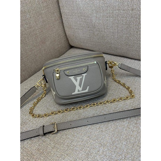 Louis Vuitton MINI BUMBAG M82208 grey 17x12x9.5cm