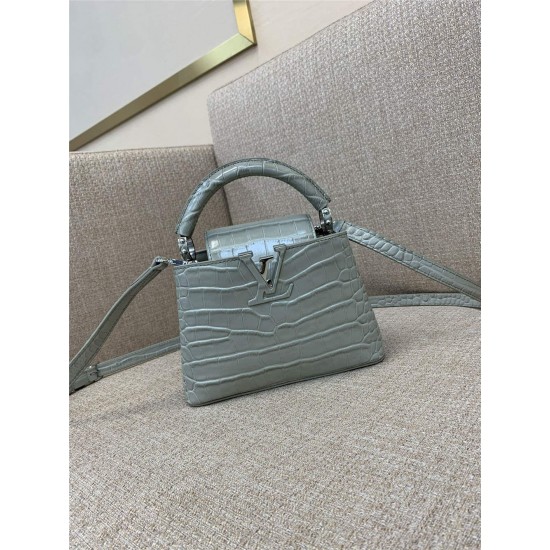 Louis Vuitton Capucines Mini M48865 21x14x8cm grey