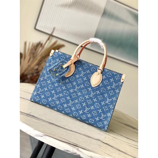 Louis Vuitton M46871  Onthego Denim 35.0 x 27.0 x 14.0 cm