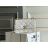 Chanel Classic flap mini  19x12x8cm gold ball white 