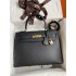 Hermes Kelly 32cm Epsom black gold