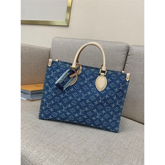 Louis Vuitton  Onthego M46871 35x27x14cm Denim