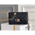 Chanel WOC flower buckel caviar black gold 12.3x19.2x3.5cm