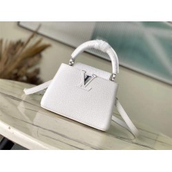 Louis Vuitton  N82904/M48865 Capucines 21 * 14  * 8  cm white