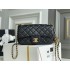 Chanel gold ball 13x20x7cm black lambskin  black