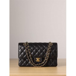 Chanel classic flap 25cm caviar black 