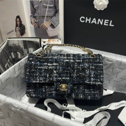 Chanel  2.55 classic flap CF bag medium size 25cm Tweed 