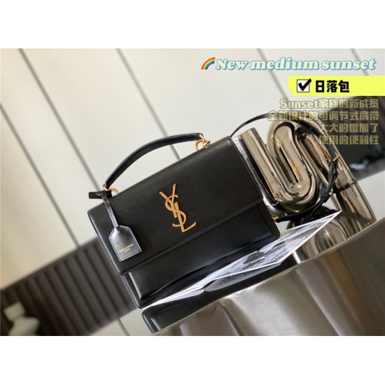 YSL Sunset medium size 25x18x5cm black 