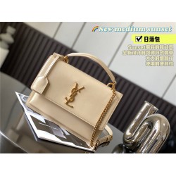 YSL Sunset medium size 25x18x5cm cream