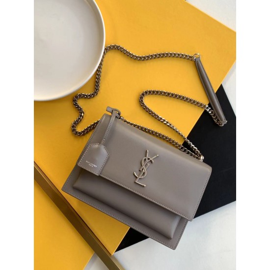 YSL Sunset medium size 22×8×16 cm grey