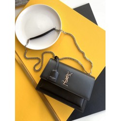 YSL Sunset medium size 22×8×16 cm black 