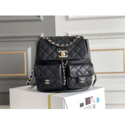 Chanel backpack 20.5x20x11.5cm medium  caviar