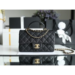 Chanel classic flap with top handle 20cm 20x13x9cm