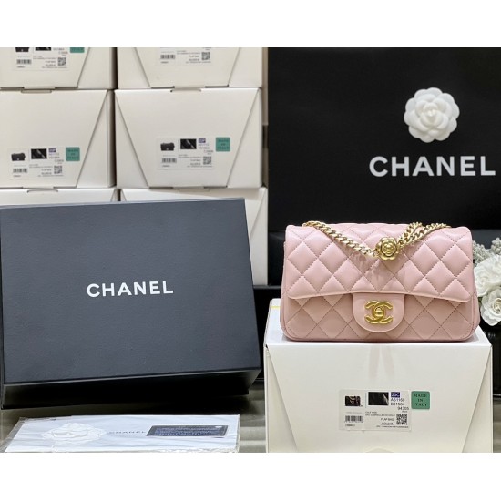 Chanel classic flap mini CF 20cm  flower buckle