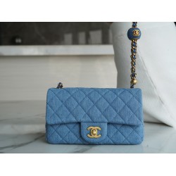 Chanel classic flap Denim 13×20×7cm