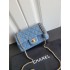 Chanel classic flap 20cm Denim gold ball