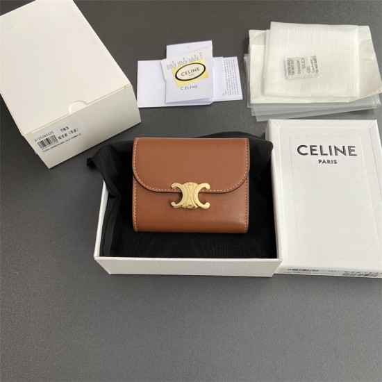 Celine wallet w10.5×9×3cm leather