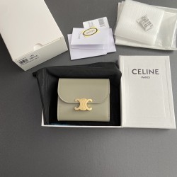 Celine wallet w10.5×9×3cm leather