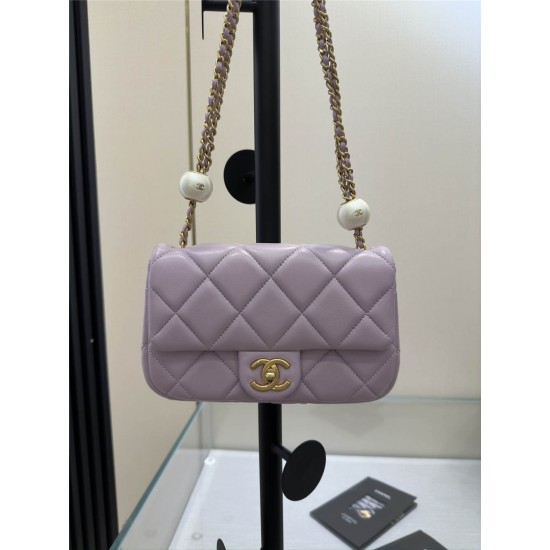 Chanel classic flap with pearl buckel 17cm or 20.5cm