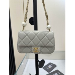 Chanel classic flap with pearl buckel 17cm or 20.5cm