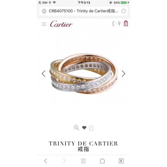 Cartier Woman Watch Ring best replica size 6 7 8