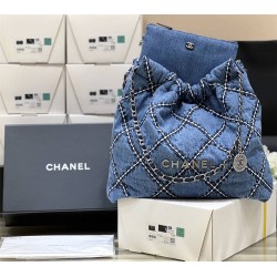 Chanel CHANEL 22 MEDIUM HANDBAG DENIM AS3261 Size: 39*42*8cm