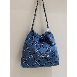 Chanel CHANEL 22 MEDIUM HANDBAG DENIM AS3261 Size: 39*42*8cm