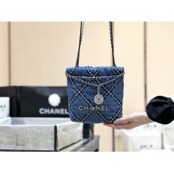 Chanel CHANEL 22 MINI HANDBAG DENIM AS3980 Size 20*19*6cm