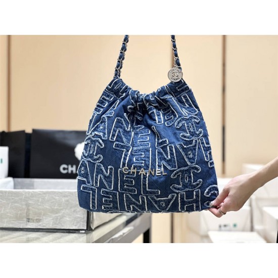 CHANEL 22 MEDIUM HANDBAG DENIM  AS3261 Size: 39*42*8cm 2025 new