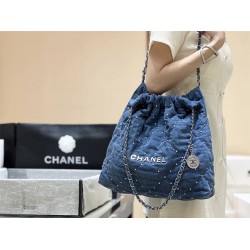 CHANEL 22 MEDIUM HANDBAG DENIM  AS3261 Size: 39*42*8cm 2025 new