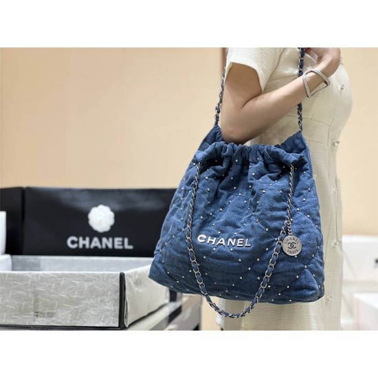 CHANEL 22 MEDIUM HANDBAG DENIM  AS3261 Size: 39*42*8cm 2025 new