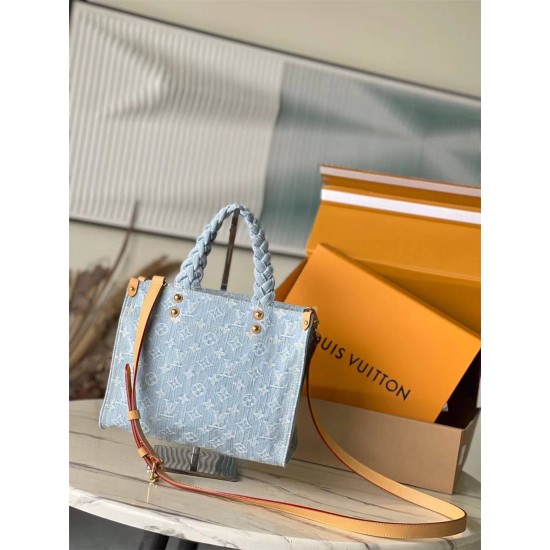 Louis Vuitton M24897 Onthego Denim 28 x 23 x 10.5cm 2025 new