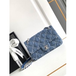 Chanel classic flap CF 20cm Denim 2025 new