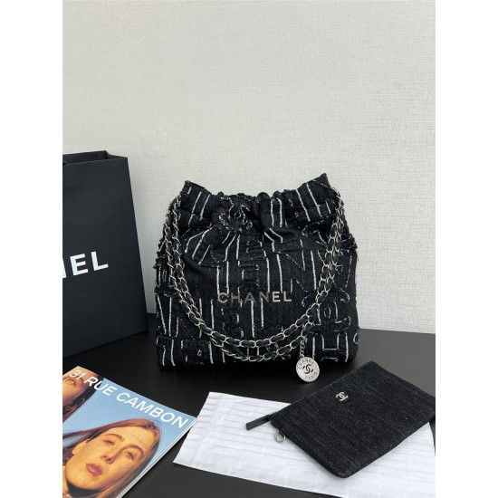 Chanel 22 bag 35cm denim  2025 new