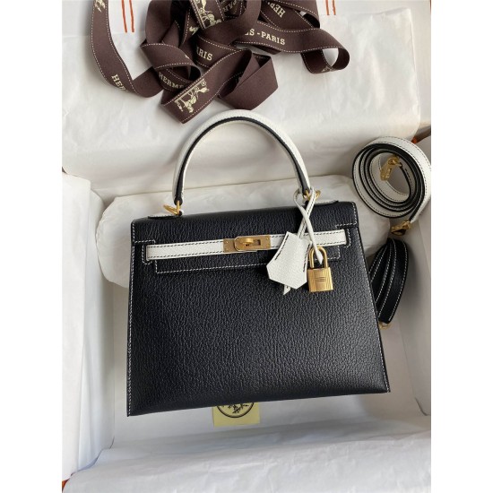 Hermes Kelly 25cm goat leather 2025 new